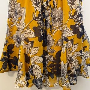 Trixxi Gold and Blue Floral Romper